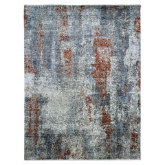 9'x11'9" Accessible Beige 100 % laine nouée à la main Design/One abstrait