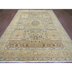 9'x11'9" Greene & Greene annodato a mano con motivo della dinastia Mamluke in lana pura