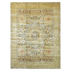 9'x11'9" Greene & Greene annodato a mano con motivo della dinastia Mamluke in lana pura