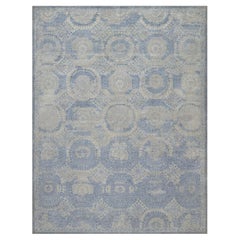 9
x11
9" Ivory with Blue Pure Natural Linen Mamluk Design Soft Hand Knotted Rugs (tapis noué à la main)