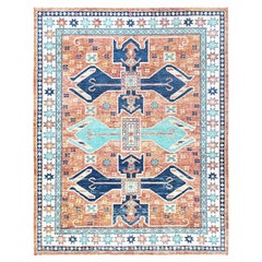 9
x11
9" Pfirsich Farbe Anatolian Village Design handgeknüpft Null-Flor-Wolle-Teppich
