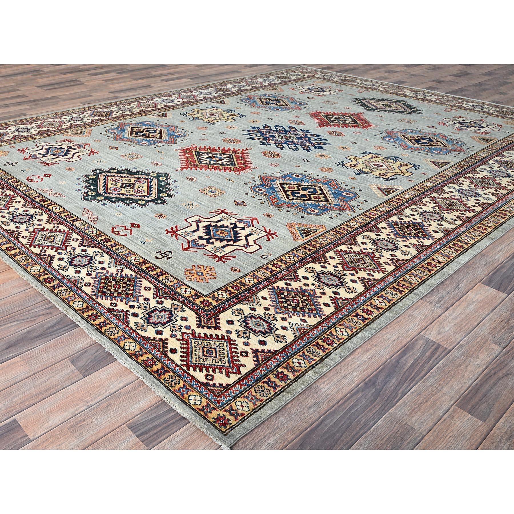 Kazakh Tapis d'Orient en laine nouée à la main 9'x11'9