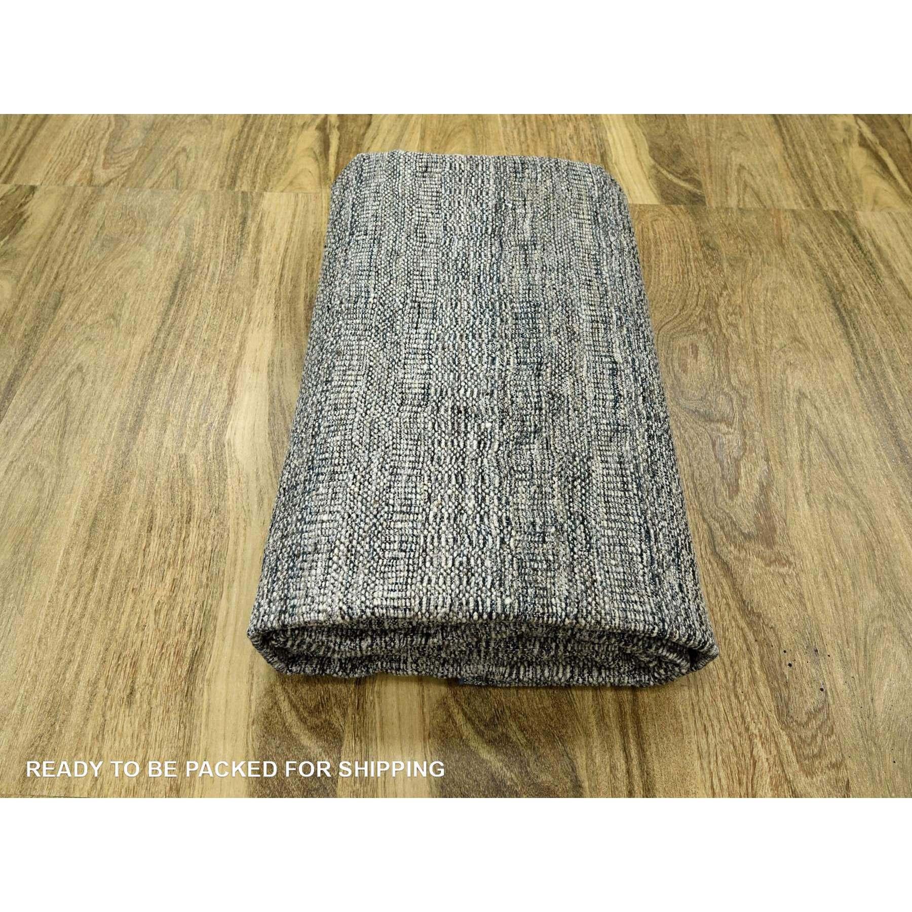 Alfombra de diseño de hierba oxidada y desgastada de lana anudada a mano azul Egeo de 9 x 12 pies en venta 1