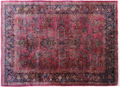 9X12 Antique Fine Persian Sarouk Mohajeran Rug 259cm x 359cm Circa 1890