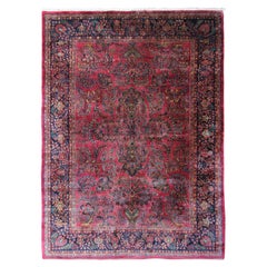 9X12 Antique Fine Persian Sarouk Mohajeran Rug 259cm x 359cm Circa 1890