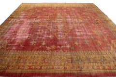 Antique Turkish Oushak Handmade Oushak Oushak 1870