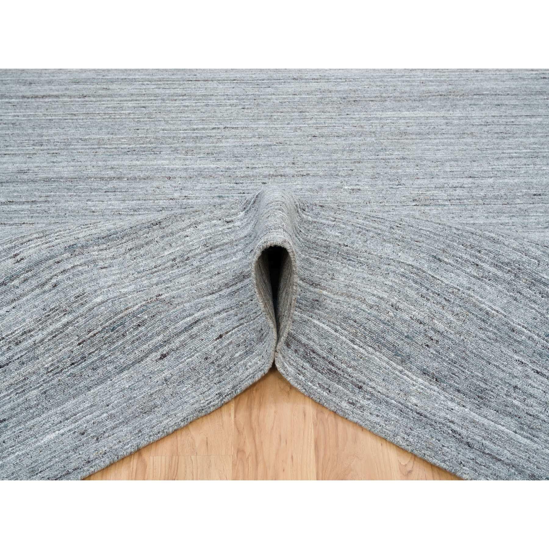 9'x12' Arsenic Gray Hand gewebt Modern Striae Design Wolle Orientteppich im Zustand „Neu“ im Angebot in Carlstadt, NJ