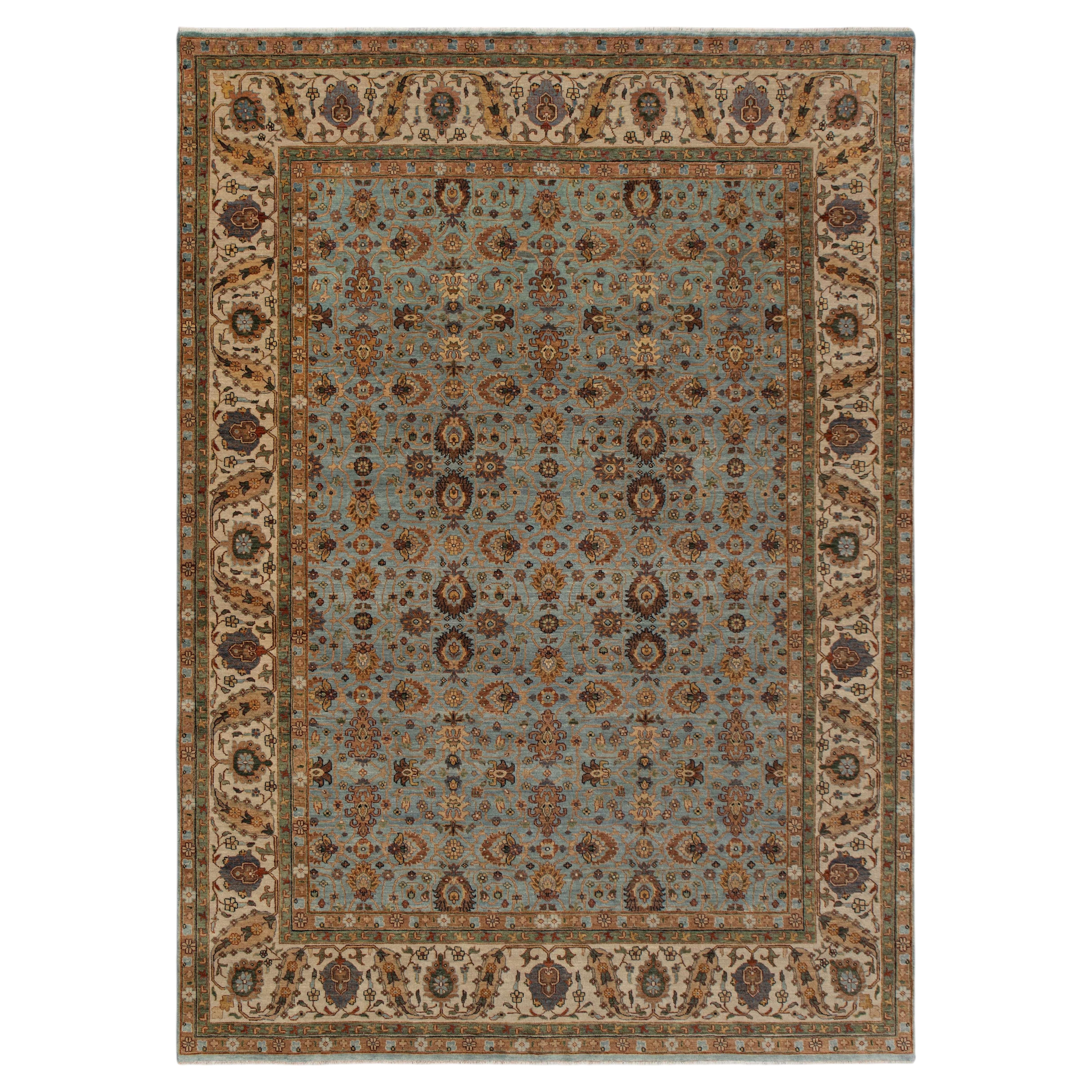 9x12 Beige Gray MIna Ghani Hand Knotted Wool Rug ( G-13038 )