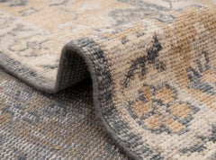 9x12 Beige Hand Knotted Oushak Wool Rug ( G-12505)