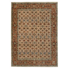 9x12 Beige MIna Ghani Hand Knotted Wool Rug ( G-13051)