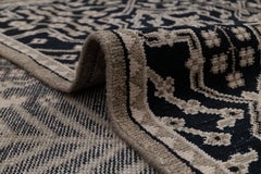 9x12 Black Persian Turkish Oushak Hand Knotted Wool Rug ( G-9750 )