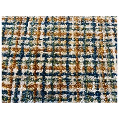 Tappeto 9'x12' a scacchi blu e arancione