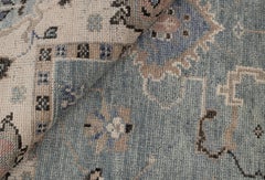 9x12 Blue Green Turkish Oushak Hand Knotted Wool Rug ( G - 6796 )