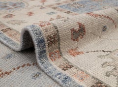 9x12 Blue Persian Oushak Hand Knotted Wool Rug ( G - 12875 )