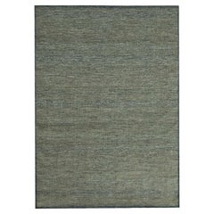 9'x12' Brown 100% Wool Oxidized and Distressed Grass Design Hand Knotted Rug
