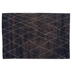 9'x12' Brown Marokkanischer Teppich