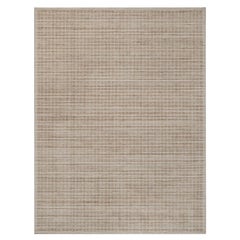 9'x12' Brown Soft Wool Modern Plain Decor Box Design Hand Loomed Oriental Rug