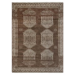 9x12 Brown Vintage Persian Style Handmade Oriental Wool Area Rug ( G - 15306 )