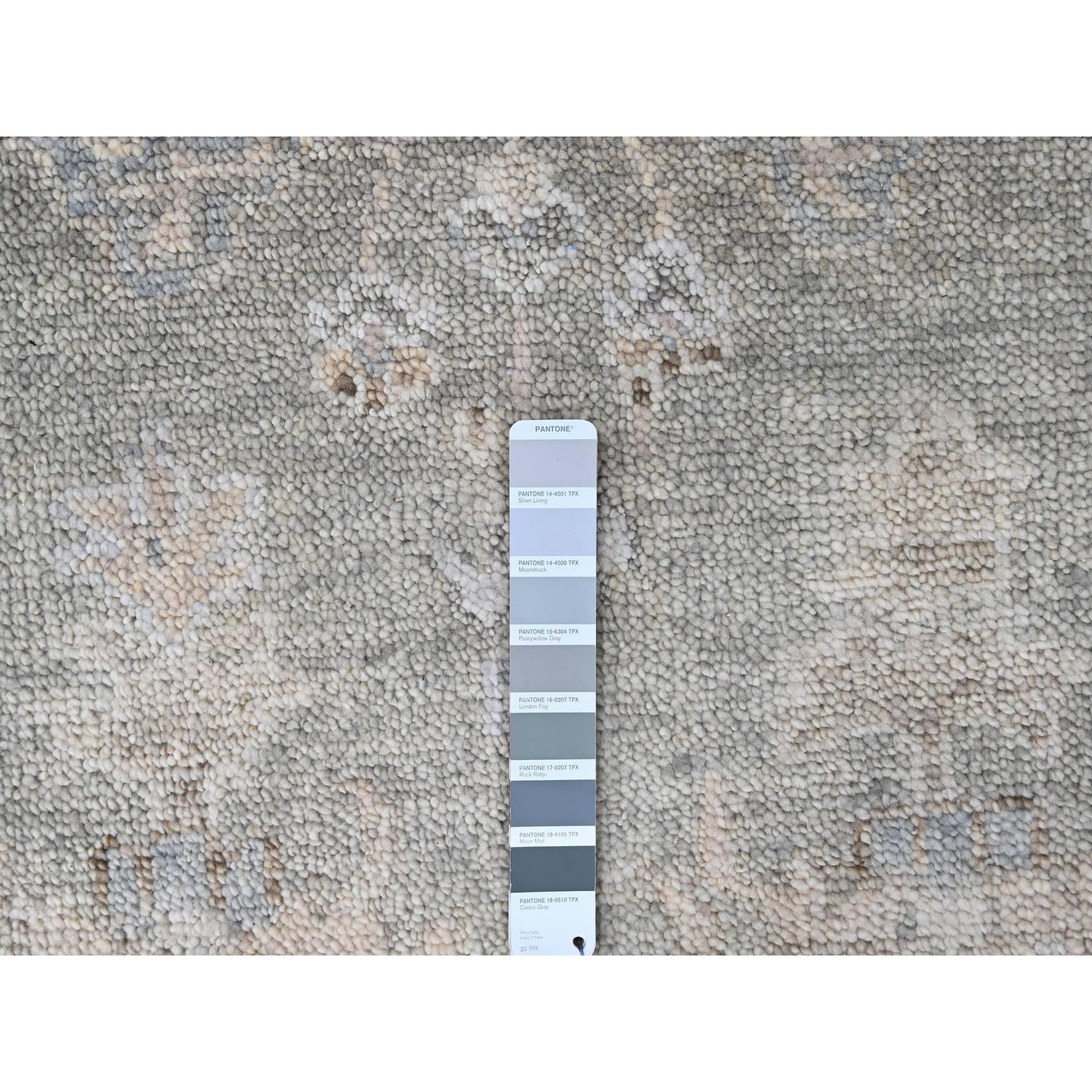 9'x12' Cloud Gray Supple Collection Oushak All Over Design Soft Wool Rug For Sale 1