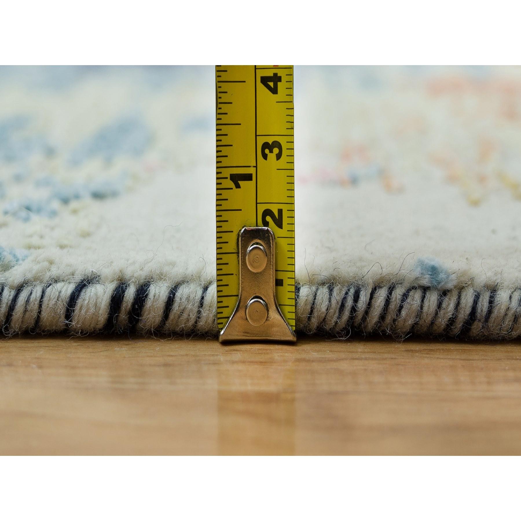 9'x12' Colorful Painter's Palette Abstract Motif Laine et soie Tapis noué à la main en vente 2