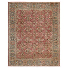 9x12 Koralle Handgeknüpft Wolle Geometrisch Floral Wandteppich Traditionell Teppich Teppich