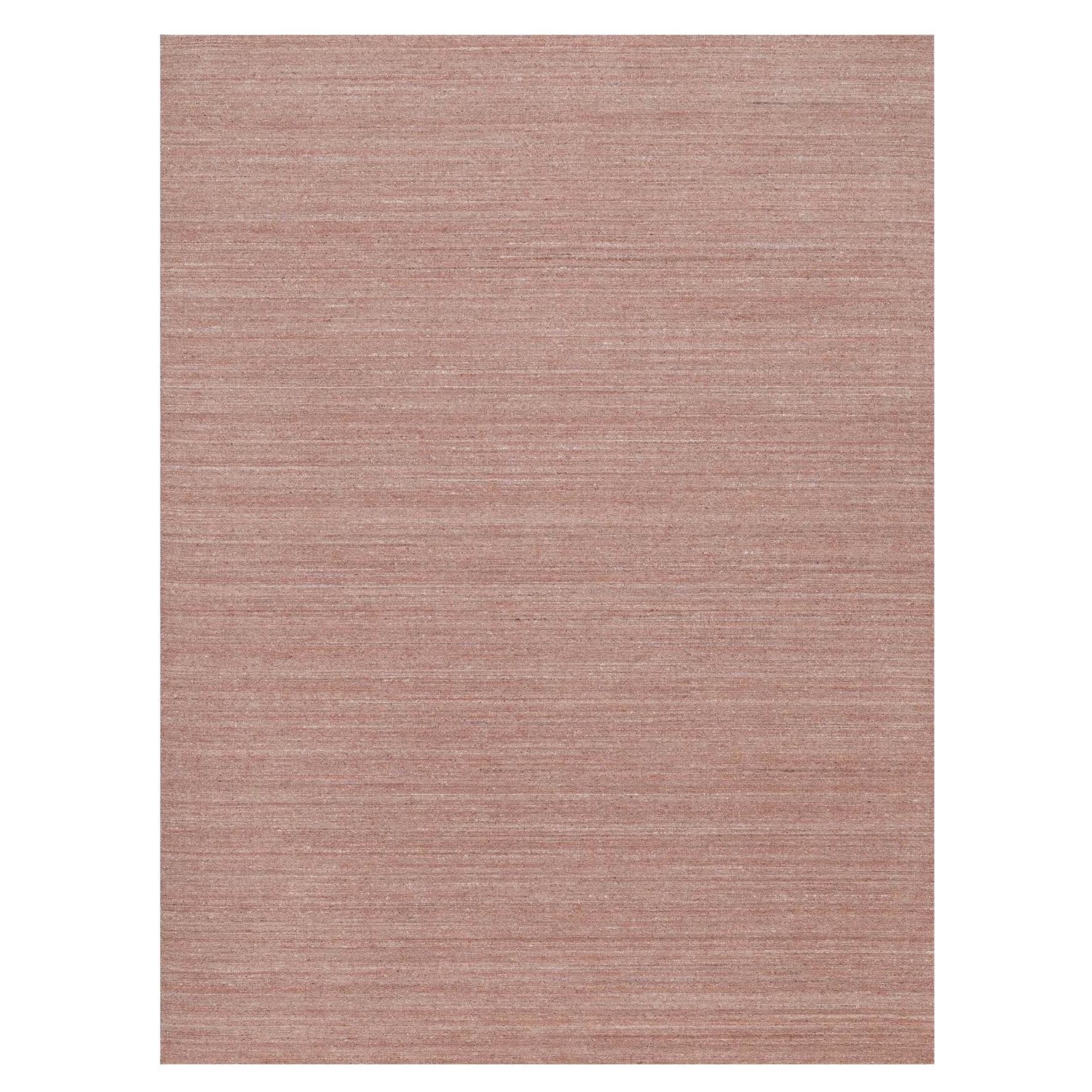 9'x12' Flamingo Pink Soft Wool Hand Loomed Plain Modern Design Oriental Rug