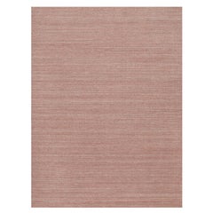 9'x12' Flamingo Pink Soft Wool Hand Loomed Plain Modern Design Oriental Rug