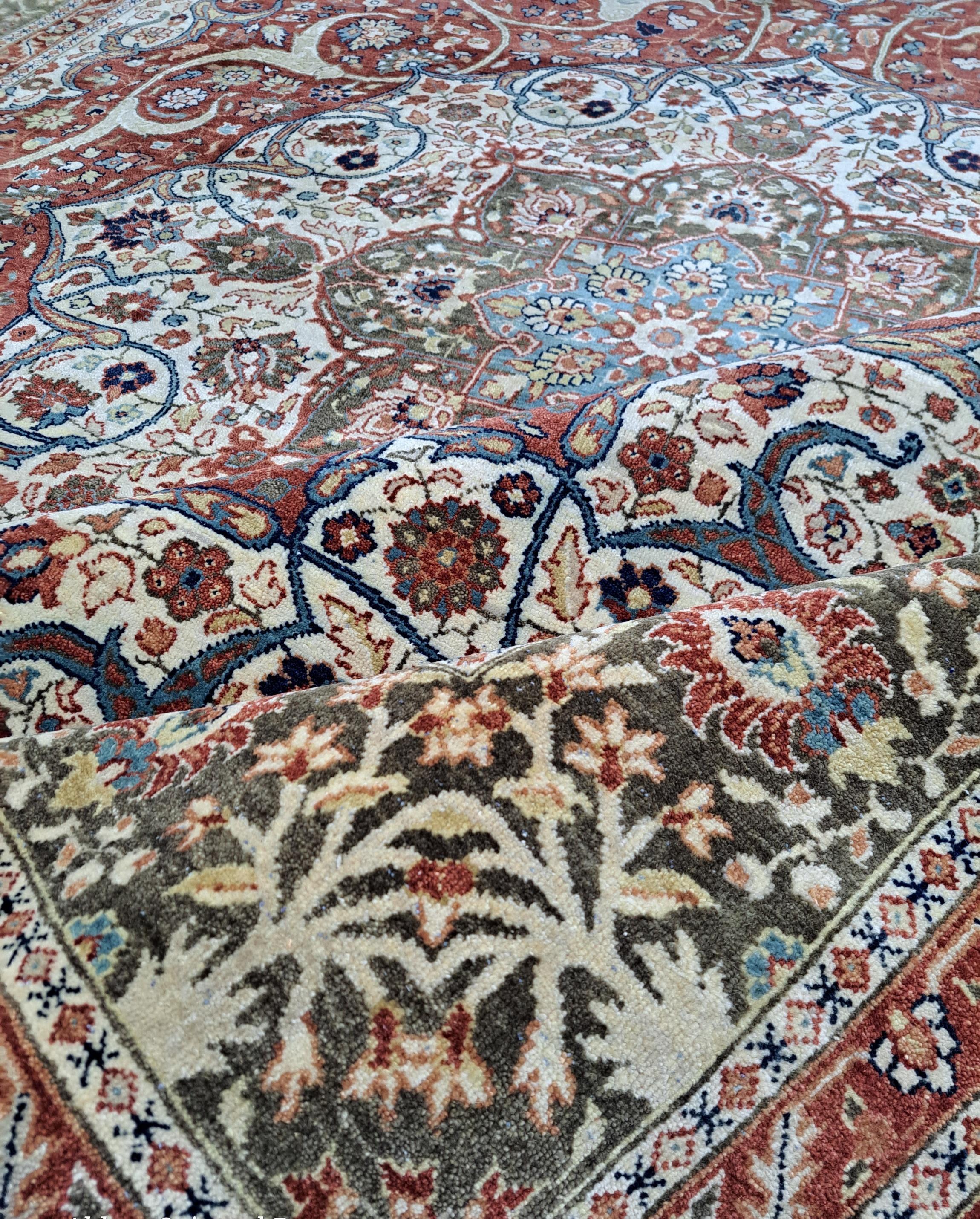 Tappeto Heriz Design del XVIII secolo 9x12 Ft. Tutta lana. Tappeto fatto a mano in stile antico In condizioni Nuovo in vendita a Spring Valley, NY