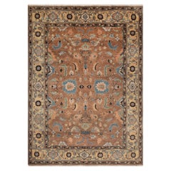 9x12 Ft Braun Creme Persisch Stil Hand geknüpft Wolle Teppich ( MT - 70 )