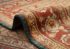 9x12 Ft Decorative Camel Red Hand Knotted Fine Quality Wool Rug ( MT - 14 )