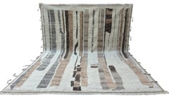 9x12 Ft Contemporary Moroccan Azilal style Rug. 100% Wool. Custom Size Available