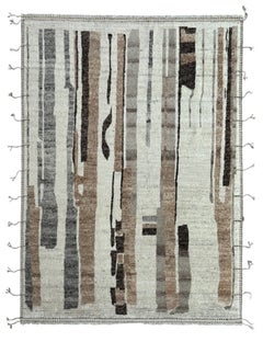 9x12 Ft Contemporary Moroccan Azilal style Rug. 100% Wool. Custom Size Available