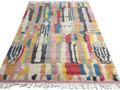 9x12 ft Handknotted Wool Abstract Area Rug. Multicolor Modern Living Room Carpet