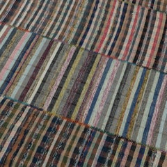 9x12 ft Handmade Turkish Kilim, Vintage Cotton Rag Rug, Multicolored Carpet