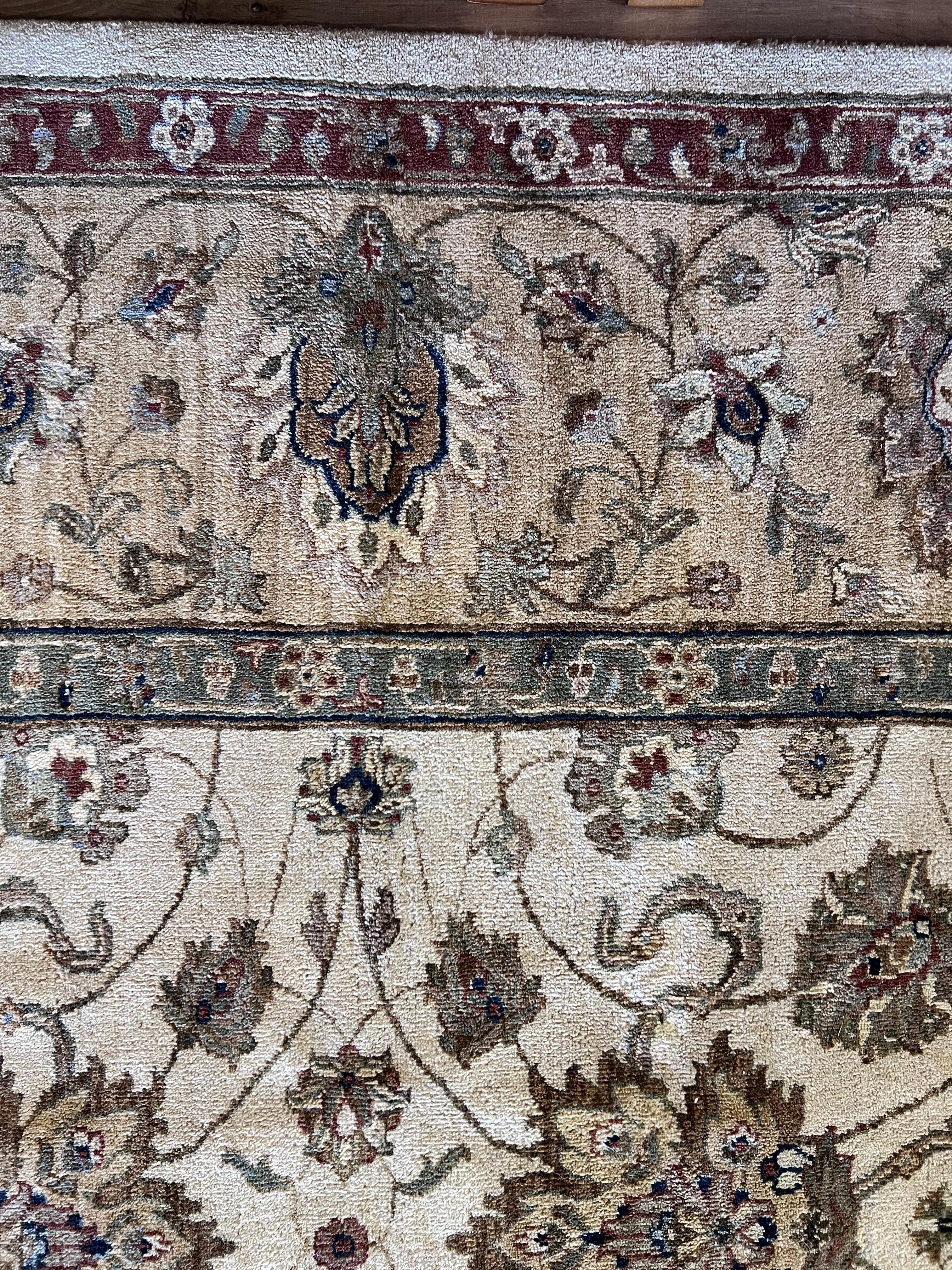 Tappeto grande Oushak turco fatto a mano 9x12 Ft, 100% lana morbida e tinture naturali in vendita 2