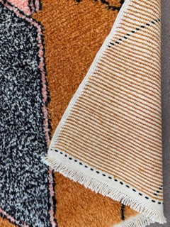 9x12 Ft Modern Colorful Moroccan Berber Beni Ourain design Tulu Rug. 100% Wool