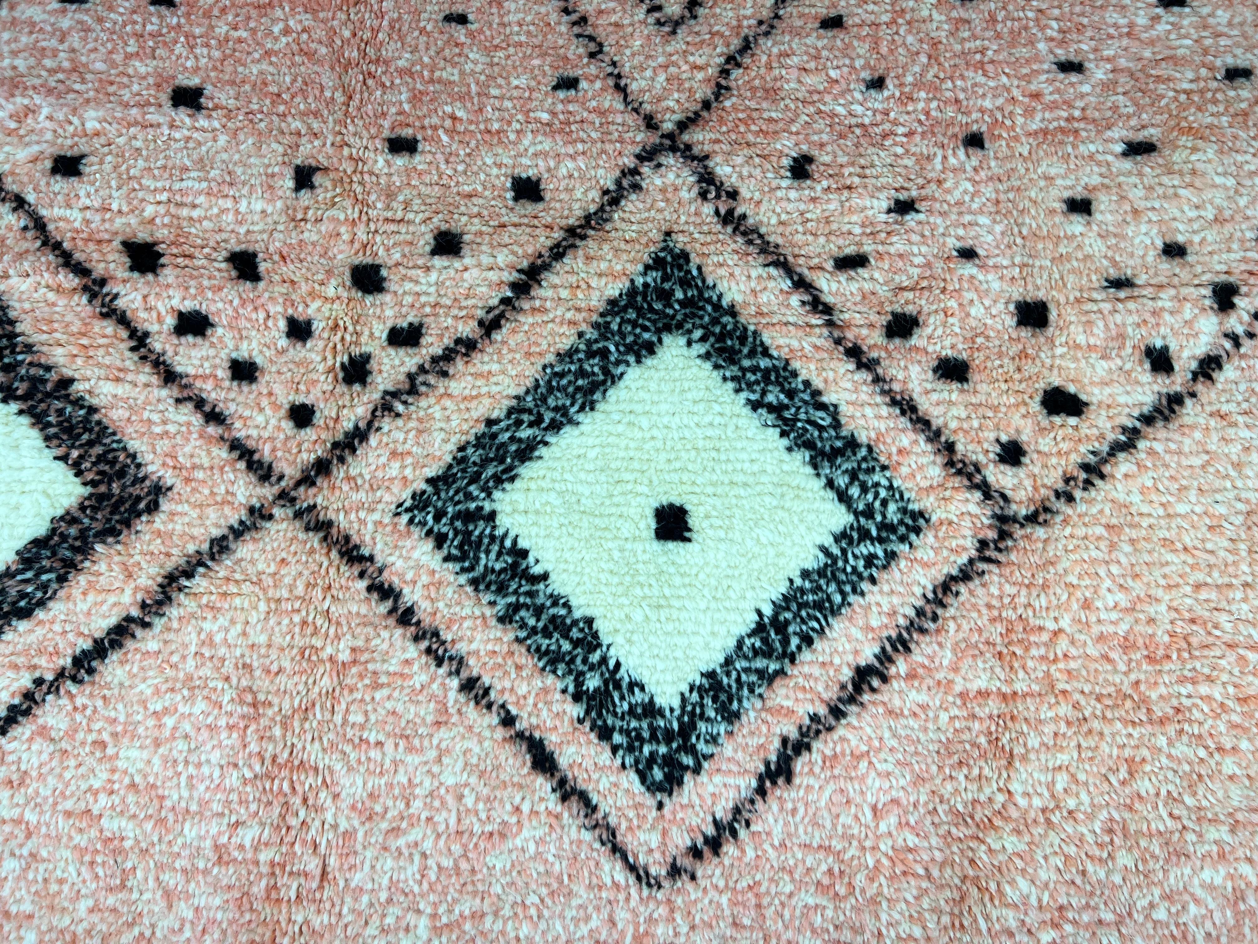 9x12 Ft Modern Colorful Moroccan Berber Beni Ourain design Tulu Rug. 100% Wool For Sale 2