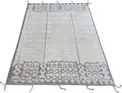 9x12 Ft Modern Handknotted Moroccan Style Rug. Custom Size Available. 100% Wool