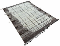 9x12 Ft Modernity Tapis de style marocain fait à la main. 100% laine. Options sur-mesure disponibles