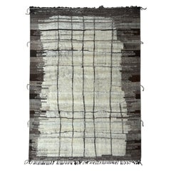Tappeto moderno fatto a mano in stile marocchino 9x12 piedi. 100% Lana. Opzioni personalizzate disponibili