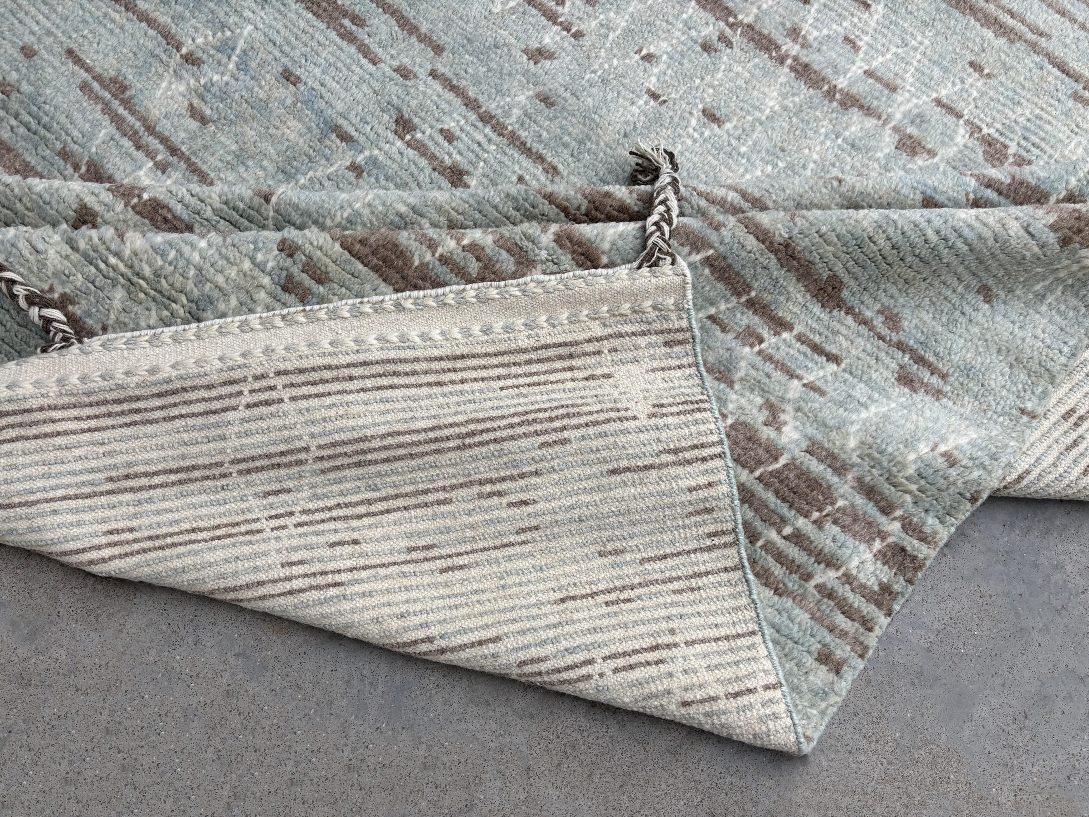 Tappeto berbero marocchino moderno 9x12 Ft. 100% Lana. Opzioni personalizzate disponibili In condizioni Nuovo in vendita a Spring Valley, NY