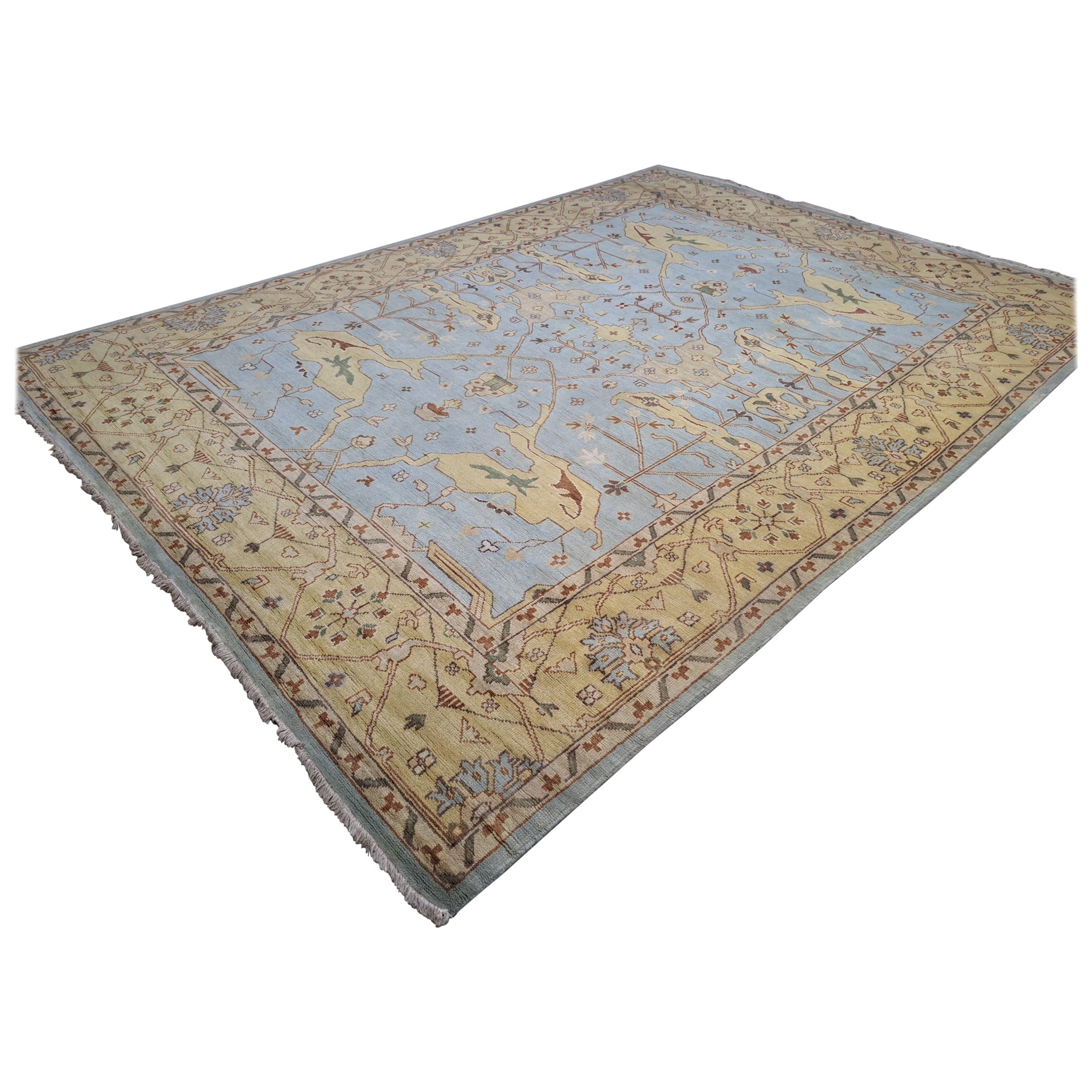 9x12 Ft New Hand-knotted Oushak Style Rug. 100% Wolle Teppich. Maßgefertigte Optionen Avl.