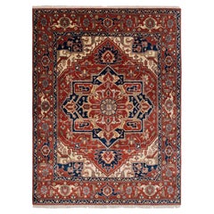 9x12 Ft Red Persian Serapi Traditional Hand Knotted Wool Rug ( MT - 54 )