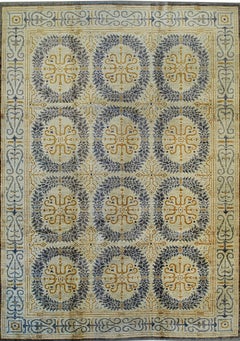9x12 Gisell Beige Classic Floral Modern Hand Knots Rugs Tapis en laine