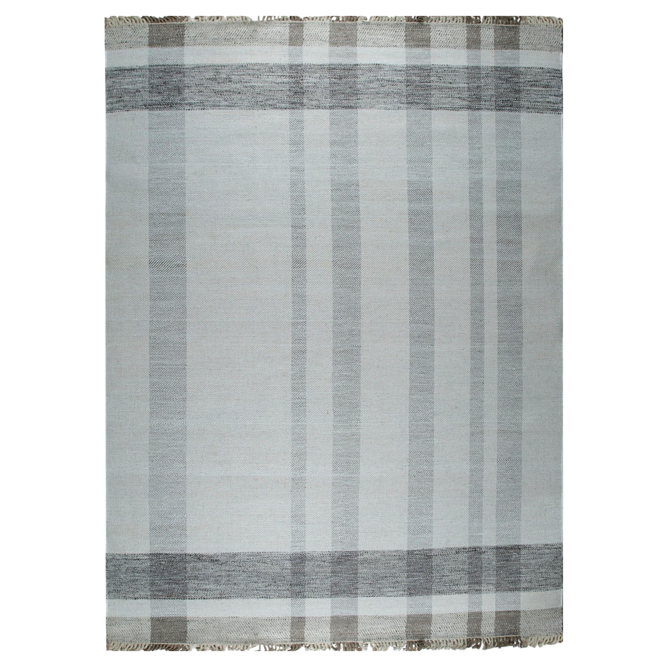 9x12 Giselle Serene Multicolor Kilim Geometric Modern Flatweave Wool Carpet Rug