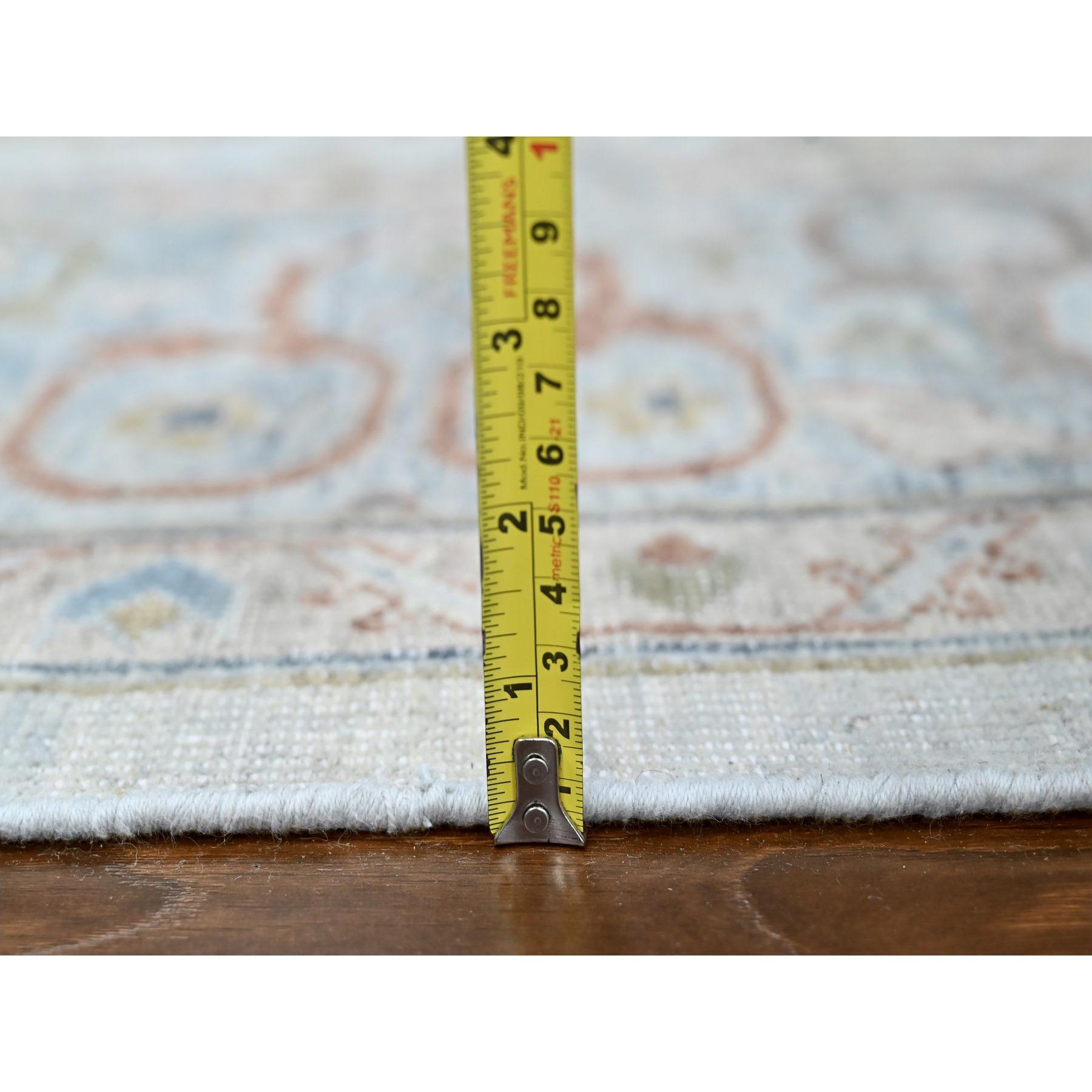 9'x12' Gray Antiqued Persian Ziegler Mahal Design Hand Knotted All Wool Rug en vente 2