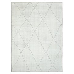 9x12 Gray Bohemian Moroccan Hand Knotted Wool Rug ( JC - 14182 )