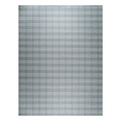 9x12 Gray Flat Weave Wool Subtle Plaid Geometric Modern Carpet Rug