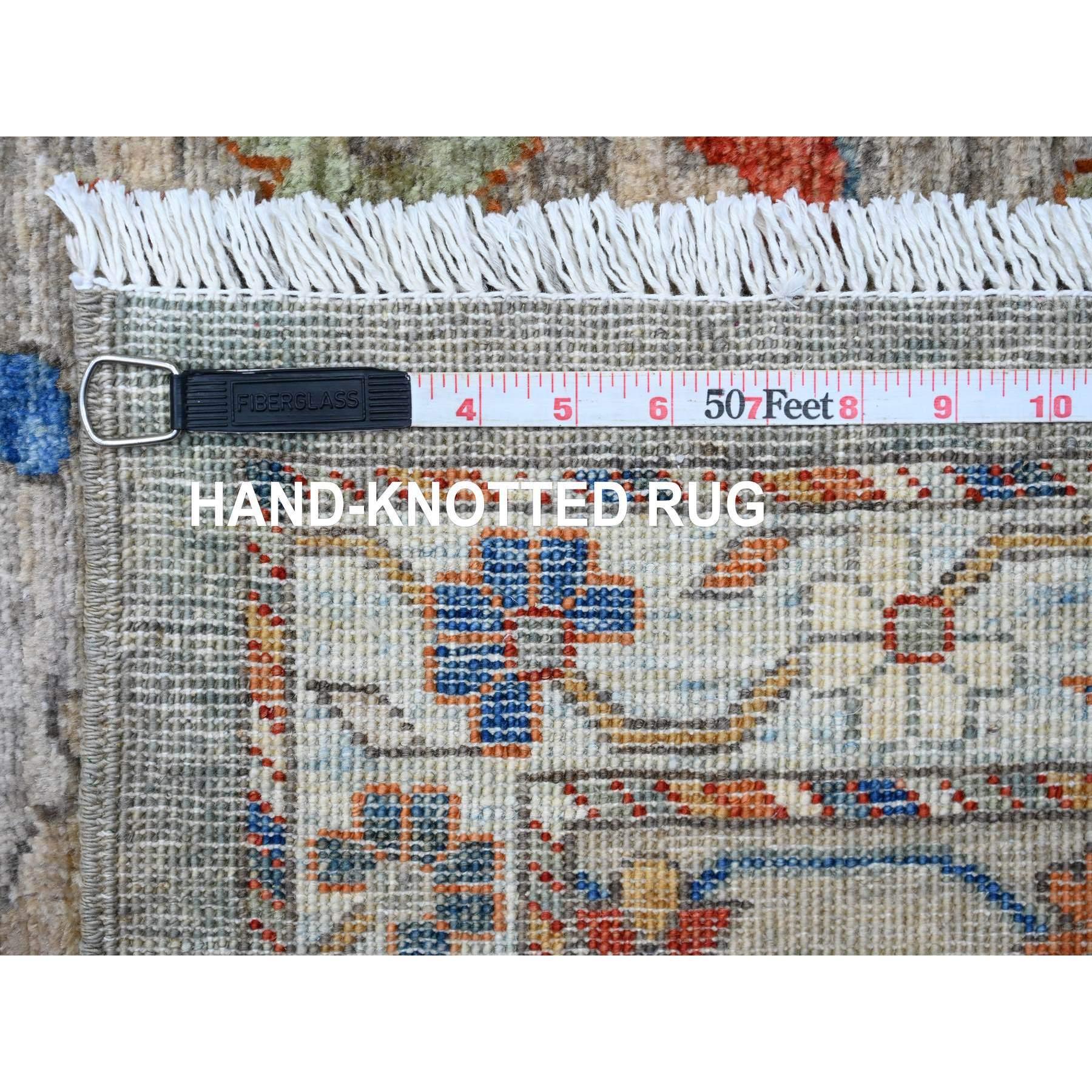 9'x12' Gray Peshawar Bijar Garus Design Aryana Grade Hand Knotted Wool Rug For Sale 5