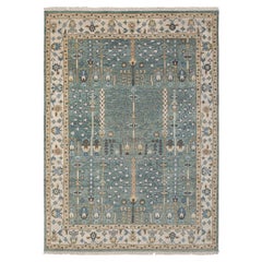 9x12 Green Ivory Persian Cypress Tree Of Life Hand Knotted Wool Rug (G-11502)